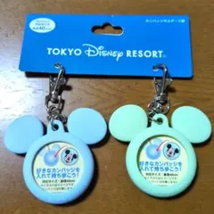 ディズニー カンバッジホルダー 缶バッジ ミントグリーン＆ブルー　ミッキー