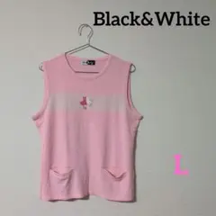 Black&White Women's Golf Wear Vest Pink 2