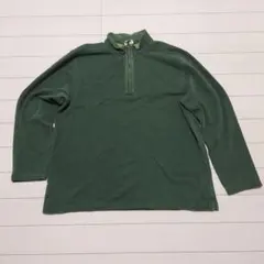 L.L.Bean ハーフジップ カットソー グリーン Lサイズのサムネイル