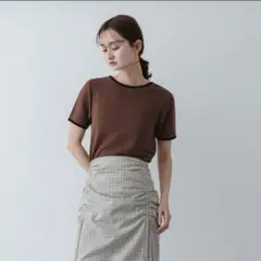 センスオブプレイス バックオープンリンガーTシャツ(半袖) ブラウン