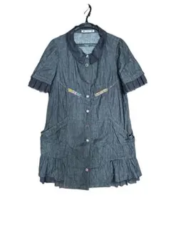 アルベロベロ　半袖　ワンピース　ビーズビジュー　チュニック　美品のサムネイル