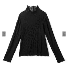 ウェーブモックネックメロウシアートップスブラック［dk909］GRLグレイル