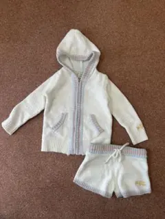 pique フード付きジャケットとショートパンツセット XXS
