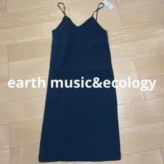 earth Iラインキャミワンピース　ブラック　F