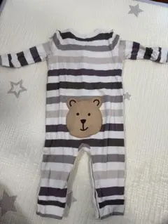クマ刺繍ロンパース3着セット