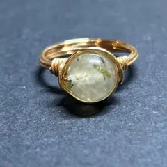 WR350RG 天然石 パワーストーン ワイヤーリング プレナイト ラウンド