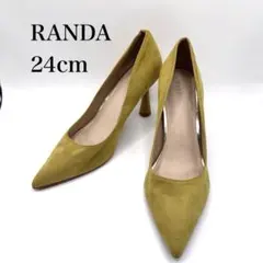 RANDA ランダ パンプス スエード マスタード 24cm