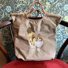 刺繍バッグ　コードトート　ラグドール　猫