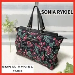 ☆超希少/チェリー柄！【SONIA RYKIEL】ソニアリキエル　ボストンバッグ