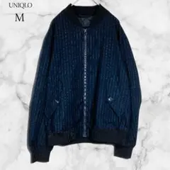 지유 스트라이프 MA-1 블루존 M 재킷 가을 아우터 네이비