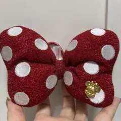 ミッキーの水玉リボンヘアバンド