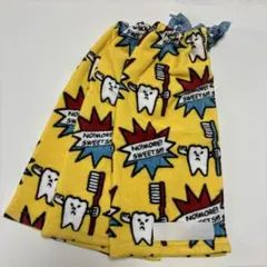 おりこうエプロン３枚セット タオルエプロン 入園 保育園 男の子柄 歯磨きマン