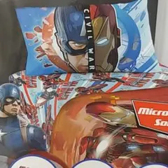 マーベル　シビルウォー　ボックスシーツ　キャプテンアメリカ　アイアンマン