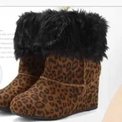 7cmウェッジソール厚底ファームートンブーツ