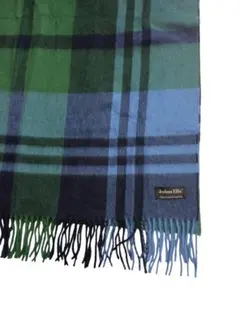 【極美品】ジョシュアエリス　プライマリーブラックウォッチカシミヤ大判ストール