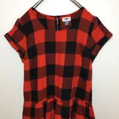 OLD NAVY オールドネイビー 半袖 ワンピース インポート チェック 古着