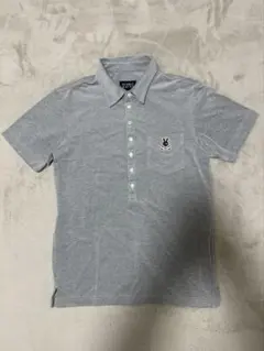 PEARLY GATES ポロシャツ グレー ロゴ刺繍 メンズゴルフ　サイズ3