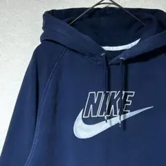 古着 00s ナイキ 刺繍ロゴ スウェット パーカー NIKE Y2K