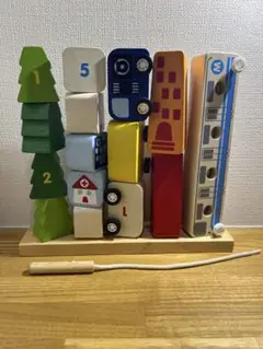 知育玩具 木のおもちゃ　I'm toy ソート&カウントシティ　アイムトイ