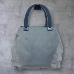PRADA プラダ トートバッグ グレー 三角プレート ギャランティカード