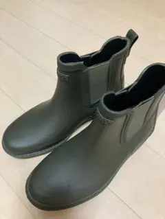 エーグル　カーキ　ショートレインブーツ　35 22.5センチ
