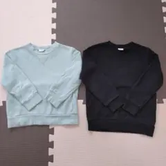 トレーナー ミント ブラック 2色セット 100cm〜110cm