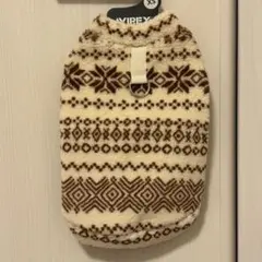 犬服 ノルディック柄 ボア ハイネックベスト