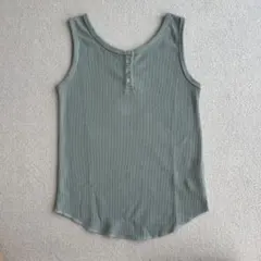 しまむら　タンクトップ　グリーン　Fサイズ