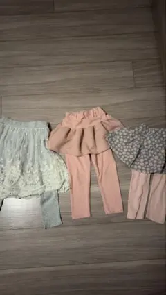 ベビー服 スカート付きレギンス3点