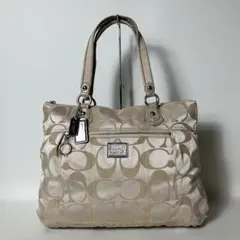 2510-363｜コーチ シグネチャー トートバッグ ベージュ