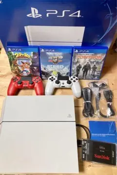ミ*ト様 SONY PS4 本体 ホワイト 500GB ソフト3本 拡張SSD付