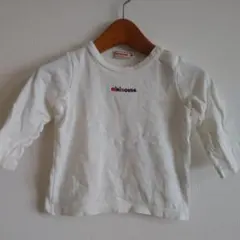 mikiHOUSE 文字 定番シンプルTシャツ 80 ホワイト