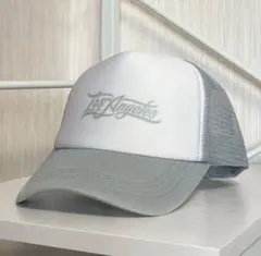 メッシュキャップ　グレー　HIPHOPビンテージ古着アメカジ　ダンス