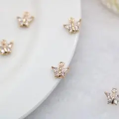 高品質 ジルコニア チャームカン付き アクセサリーパーツハンドメイド 素材 2個