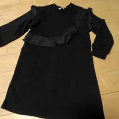 【美品】H&M　長袖ワンピース　130cm ブラック