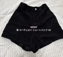 WEGO黒 コーデュロイ ショートパンツ XS