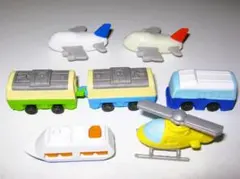 【乗り物 消しゴム 7種類セット】けしごむ のりもの 飛行機 電車 船 バス