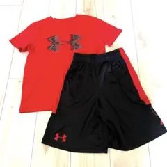 【Under Armour セットアップ レッド ブラック　YMD】