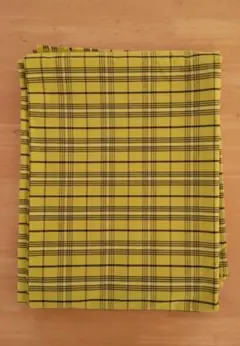 むぎ様【新品・未使用】服地・ハンドメイド生地　黄色系　チェック柄