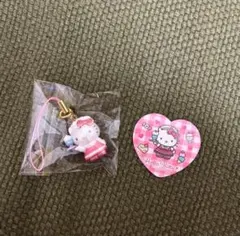 ハローキティ トレーディングマスコットストラップ2 メイド(レッド)②