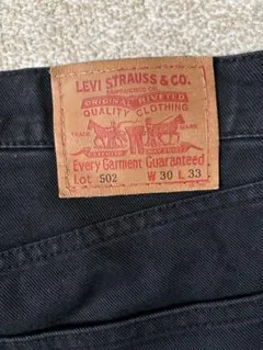 LEVI STRAUSS Lot 502 ブラックデニム W30 L33