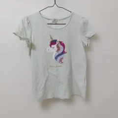 anyFAM ユニコーン スパンコール 半袖Tシャツ　150cm