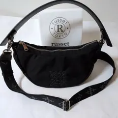 russet　ラシット　ショルダーバッグ　ハーフムーン　ブラック　未使用