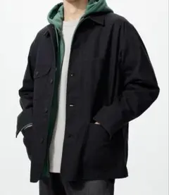 【美品】ユニクロ ユーティリティジャケット ブラック 黒 S メンズ