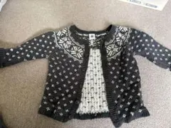 PETIT BATEAU カーディガン 18m 81cm ノルディック柄