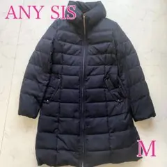 完売品✨any SiS 洗える　レディスタンド ロングダウン　紺　Mのサムネイル