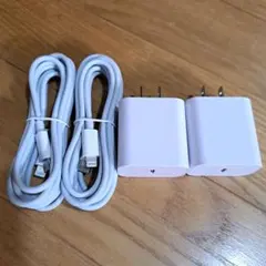 iPhone 充電器 20W 急速充電器 2個入り 2mケーブル付き PSE認証