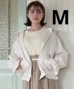 ★マジェ★ ヴィンテージサテンフードブルゾン　Mサイズ