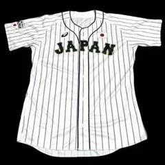 【美品】侍ジャパン アシックス ホーム ユニフォーム 野球 日本代表 ストライプ
