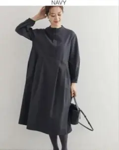 アーバンリサーチ　チェック柄バルーンスリーブワンピース